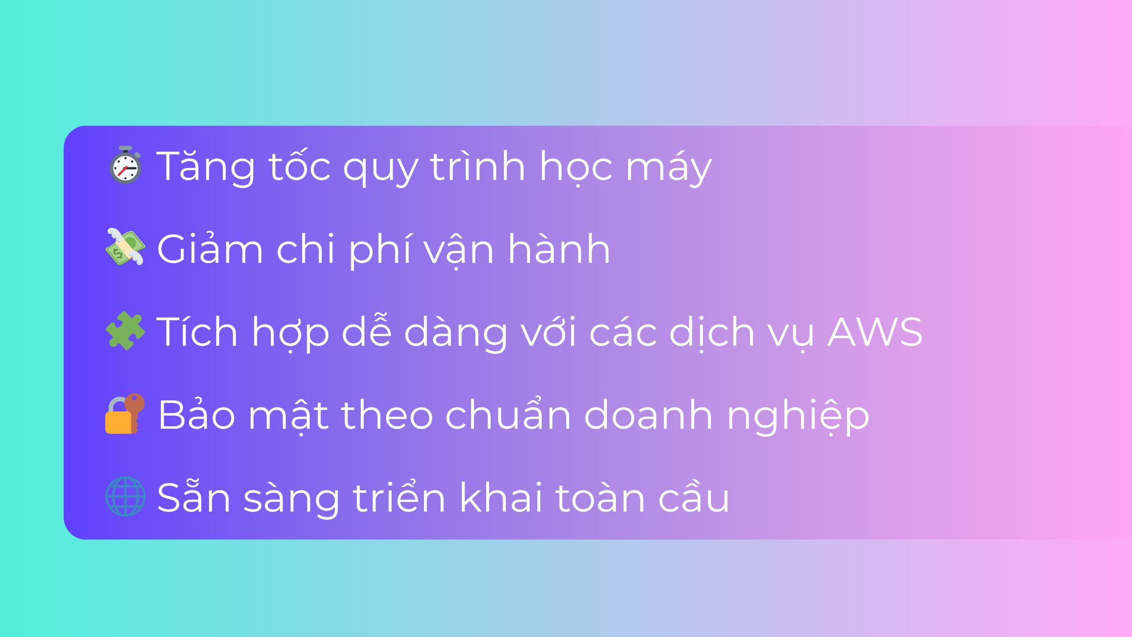 Lợi ích khi dùng Amazon SageMaker