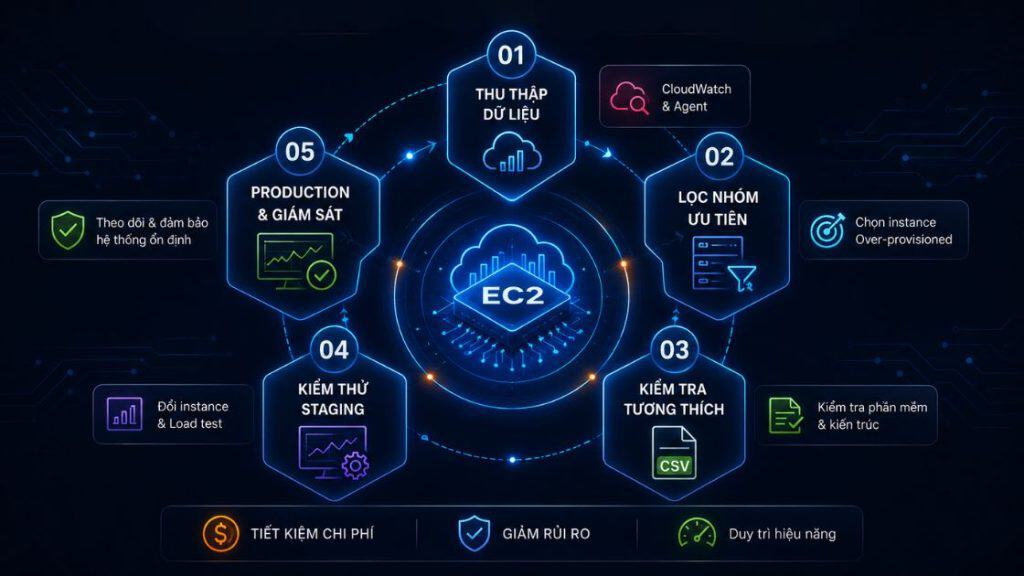 Quy trình 5 bước thực thi tối ưu chi phí EC2 cho doanh nghiệp